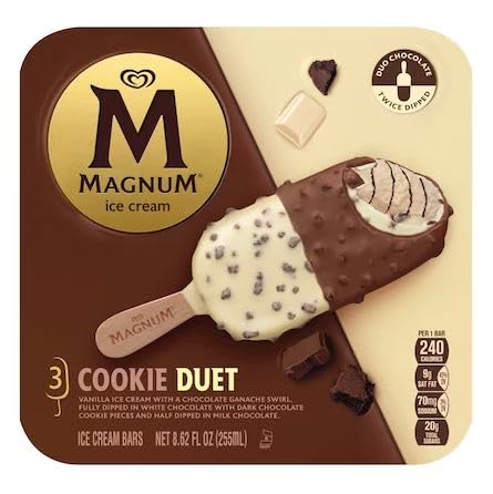 Generic Magnum Cookie Duet Ice Cream Bar 2.88 Oz., 3 Pack (8 Count)