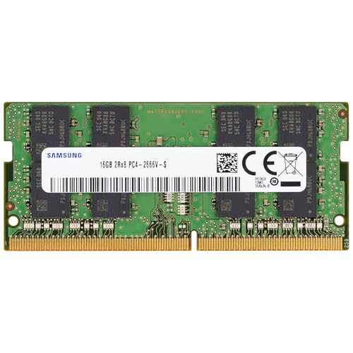Samsung 16GB DDR4 2666MHz PC4-21300 (PC4-2666V) CL19 SODIMM 2Rx8 Dual Rank 1.2V 260-Pin Laptop, Notebook RAM Memory