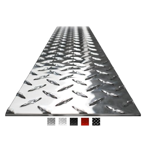24in. X 48in., 1/16" Thick - DiamondLife Diamond Plate Sheet Metal, Heavy-Duty Genuine Commercial-Grade Mill Finish Diamondplate Aluminum Sheet, USA Made Aluminum Tread Plate - Natural