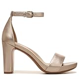 Naturalizer Womens Joy Ankle Strap Heeled Dress Sandal,Bronze Leather,7 Wide