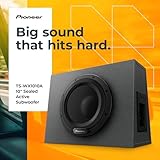 PIONEER TS-WX1010A 10” Sealed Active Subwoofer with Built in Amplifier, 1100 Watts Max Power Sub, Variable Bass Boost, Flexible Installation