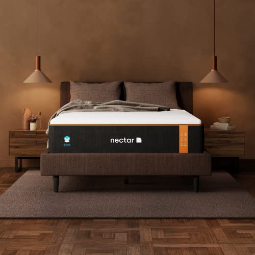 Nectar Premier Copper 14"" California King Mattress - Medium Firm Gel Memory Foam Mattress - 5 Layers of Comfort - Triple Action Cooling Tech - 365-Night Trial - Forever Warranty (White)