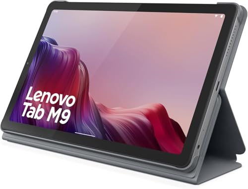 Lenovo Tab M9-2023 - Tablet - Long Battery Life - 9" HD - Front 2MP & Rear 8MP Camera - 4GB Memory - 64GB Storage - Android 12 or Later - Folio Case Included, Gray