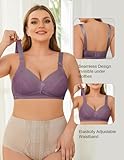 GAI YI 3Pack 38DD Bra for Womens Plus Size Lingeries Full Coverage Wireless Bras for Large Breasts C-38DD