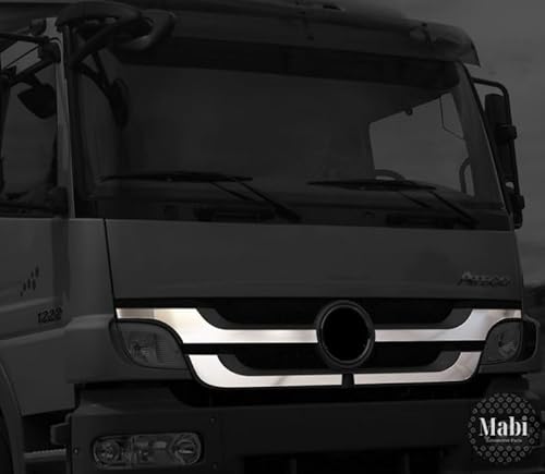 Generic Mabi Automotive Parts For Mercedes Actros MP3 Grill Chrome Laser Cutting Stainless Steel, Silver