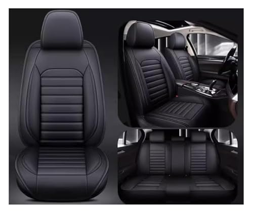 Car Seat Covers Full Set for BYD Tang EV 2024, Universal Leather Car Seat Cover Waterproof Custom Automotive Seat Covers Protector(Black)