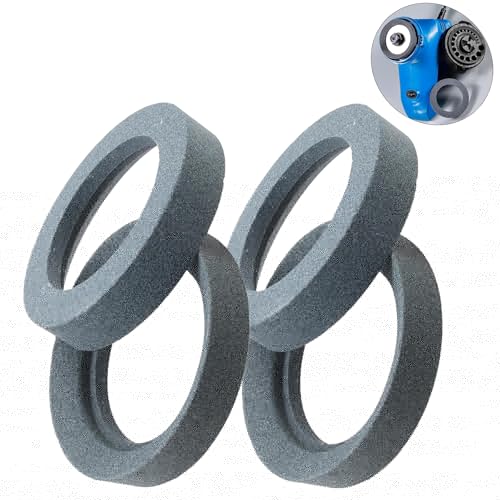 MDPSDS Drill Bit Sharpener Grinding Wheels, Power Drill Bit Sharpener Grinding Wheels for Twist Bits, Brown Corundum Grinding Wheel to Restore The Sharp Edges of Your Drill Bits (4)
