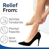 Gel Heel Pads for Shoes Heel Pain Relief | Plantar Fasciitis Heel Cups | Heel Cushion Heel Spur Relief | Silicone Heel Protector Insoles | Sore Bruised Feet | Heel Inserts for Women & Men (S/M 3-PAIR)