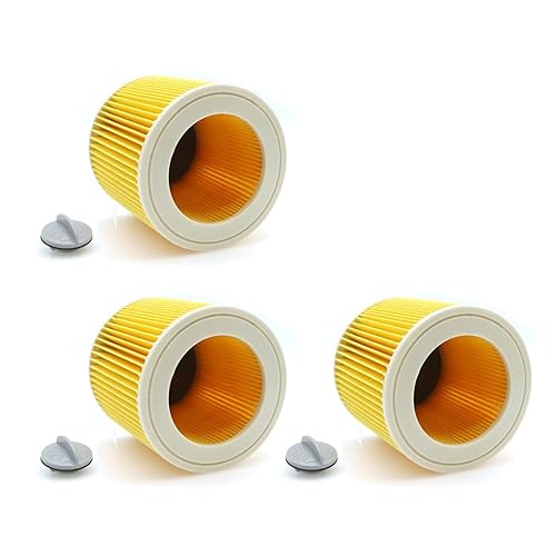 WekUw Vacuum Cleaner Parts. Barrel Filter. Compatible for Karcher WD2250/WD3.200/MV2/MV3/WD3. Vacuum Cleaner (Color : 3pcs)