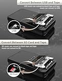 Gracioso Cassette Player Converter, Portable Cassette to MP3 Music via U Disk/SD Card or PC, Record to Cassettes/USB/SD Card via Mic,Cassette Tape Player with Headphone Jack,Retractable Handle