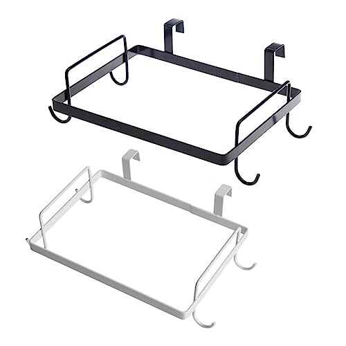 FUNOMOCYA 2Pcs Iron Art Garbage Holder Dispenser Creative Hanging Rack for Trash in Kitchen Cabinet Under Sink Storage