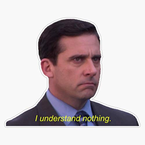 I Understand Nothing Micheal Scott Sticker Vinyl Bumper Sticker Decal Waterproof 5"