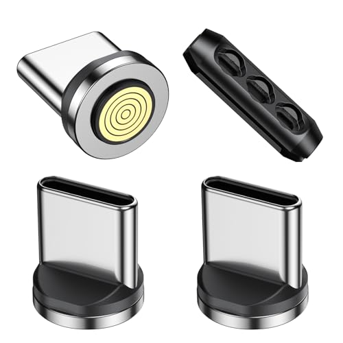 VAFOTON 9Pin 60W/100W Type C Magnetic Tips/Quick Charge Magnetic Adapter [3pcs], Magnetic USB C Charging Cable Connectors/Heads for Type C Devices