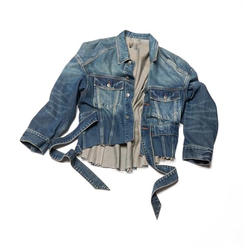 LISHIREN Ladies' Long Sleeve Outerwear Spring Denim Jacket-blue-Medium