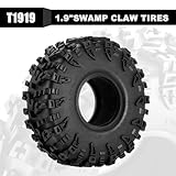 INJORA 1.9" S5 Swamp Claw Tire - Mud Terrain Wheel Tires for FCX10 1/10 RC Crawler Car Upgrade 120 * 42mm