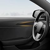 F FINEC One-Piece No Gap Model 3 Model Y Dashboard Cover and Door Trim Panel Dash Trim Compatible with 2019-2024 Tesla Model Y 2021-2024 Model 3 Interior