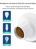 QIACHIP Remote Control Light Socket E26 E27 Bulb Socket Adapter, ZigBee Smart Light Holder Compatible with Alexa Echo Voice Control, Requires Zigbee Hub