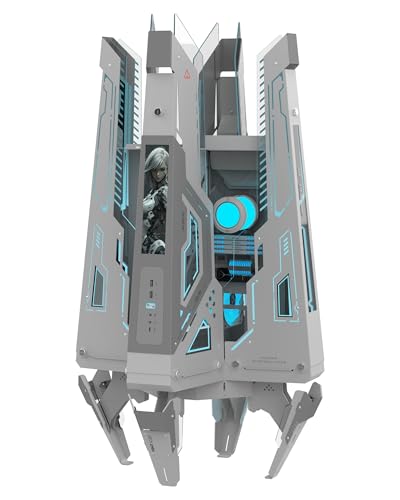 ALSEYE StarArk Full Tower Gaming PC Case with 9.16" LCD Screen E-ATX Compatibility 4xHDD/4xSSD Bays 360mm Radiator Support & Tempered Glass