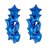 Blue Star Balloon 18 Inches Foil Balloons Mylar Helium Balloons for Birthday Party Wedding Baby Shower Decorations, Pack of 20