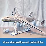 kowkis An-225 Airplane Building Block Sets,Large Military Transport Aircraft Model Plane Toys, WW2 History Collectible Home Room Decor Battleship Construction Set Present for Adults