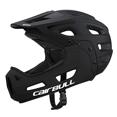 Lixada Cycling Helmet for Adults Full Face Bike Helmet Adult Cycling Helmet with Detachable Chin Guard and Visor for Mountain Biking 54-61 cm
