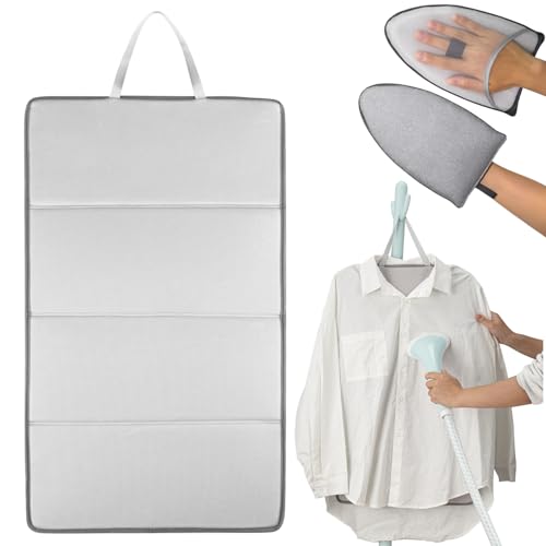 Steamer Board for Clothes with Ironing Glove,Stand for Steaming Clothes,Steamer Pad,Hanging Ironing Board,Steamer for Clothes,Hanging Steam Iron Pad