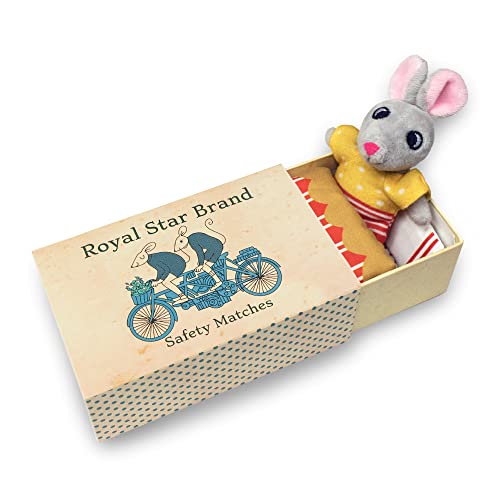 Foothill Toy Co. Mice in Boxes - 'Remy The House Mouse' Playset with Stuffed Animal in a Match Box Bed