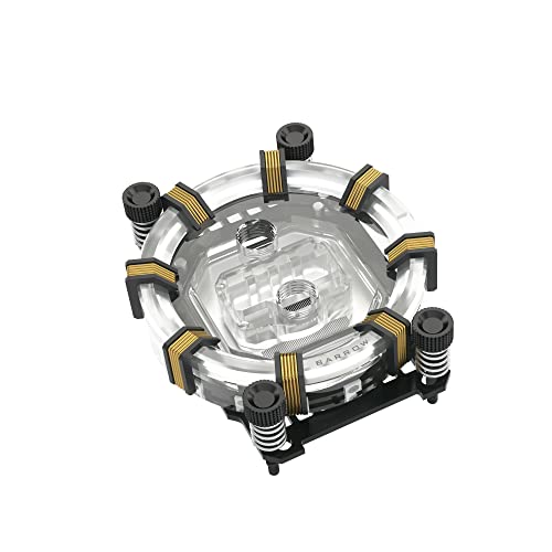 Barrow LTYKBA-ARK CPU Water Block for AMD Ryzen 3 5 7 9 Socket AM5 AM4 AM3 AM3+ Waterblock with LRC 2.0 5v 3Pin aRGB LED and Adapter (Black)