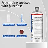 Cerca de Metal Repair Glue，Strongest Glue for Metal to Metal，Suitable for Metal，Stone, Plastic, Aluminum, Steel, All Purpose Repair Glue，Liquid Metal Filler，epoxy，Weld，Heavy Duty, Waterproof,1.6oz