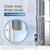 Waterdrop Sight Glass Spigot, Replacement for The Berkey® Gravity-Fed Water Filtration System, Clear View Water Level with Red Floating Ball, Durable Metal Material