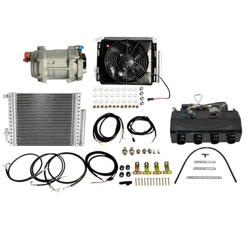 Universal Car Air Conditioner Electric Underdash A/C Kit Compressor Cooling 12V Mustrod