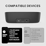 Avantree Ensemble - Wireless TV Headphones Compatible with TVs with Optical, AUX, or Bluetooth Audio Outputs - Comfortable Headphones for Seniors with Charging Dock & Transmitter and 35hr Playtime