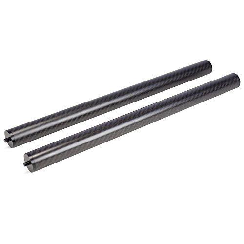 EVO Gimbals 25mm 3K Matte Carbon Fiber Extension Pole Set for Small Cameras, Stabilizers and Handheld Gimbals 0.25 in Male Female Tripod Thread Interlocking Design