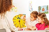 Learn How to Tell Time Teaching Clock – Large 12" Classroom Demonstration Night and Day Learning Clock