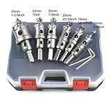 8PCS/Set 16-35mm Drilling Crown for Metal TCT Hole Saw Carbide Tipped Metal Core Drill Bit Cutter with Box