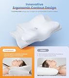 Ultra Pain Relief Cooling Pillow for Neck Support, Adjustable Cervical Pillow Cozy Sleeping, Odorless Ergonomic Contour Memory Foam Pillows, Orthopedic Bed Pillow for Side Back Stomach Sleeper