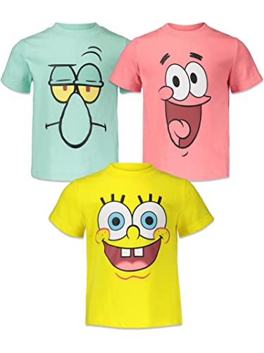 Spongebob Squarepants Patrick Squidward Big Boys 3 Pack T-Shirts 18-20