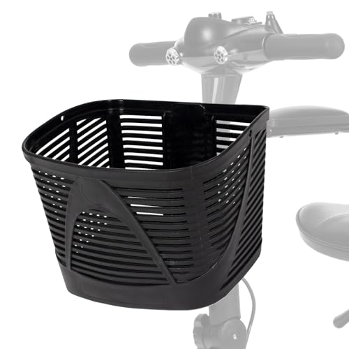 Vive Mobility Scooter Basket (12" x 8.5") - Accessory for 3 & 4-Wheel Scooters - Large Front Storage Attachment for Shopping with Carrying Handle for Travel - Easy to Assemble Replacement Part