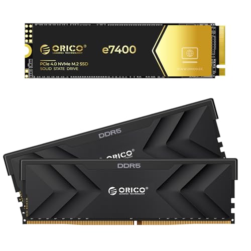 ORICO R500 Raceline Champion 32GB DDR5 6400MHz RAM & e7400 1TB PCIe 4.0 NVMe SSD Bundle