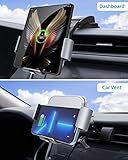 JOYVEVA Dual Coil Wireless Car Charger for Galaxy Z Fold 6/5/4/3/2/mate xt,Fast Charging Phone Holder for Galaxy Z Fold 2, Landscape Mobile Phone Mount for Galaxy Z Fold (Not Fit Pixel Fold)