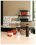 airhood Vacuum Food Storage Container Set | Powerful Electric Vacuum Pump + 4 Borosilicate Glass Containers | Keeps Food Fresh 5X Longer | Microwave, Freezer & Oven Safe | BPA-Free & Stackable