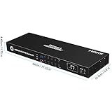 TESmart 8 Port HDMI KVM Switch 4K @ 30Hz with Standard USB 2.0, IR Remote Control | RS232 | LAN Port | Auto-Scan, etc with Rack Mount 4 Pcs 5ft/1.5m KVM Cable