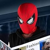 Spider Mask with Moving Eyes,Superhero mask Full Face Chin Control Eyes Size Hero Cosplay Mask for kids/Adult