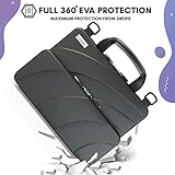 UZBL 11-11.6 Inch Protective Always-on Chromebook Hard Case with Accessory Pouch and Adjustable Shoulder Strap