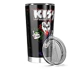 Insulated Tumbler Stainless Steel 20oz 30 Oz Kiss Hot Is Tea An Iced American Coffee Rock Wine Band Cold Water Botter Gifts For Family And Friends