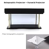 YBaoTuu 3D Hologram Projector Pyramid, Smart Phone Hologram Projector, Acrylic Board+Holographic Film, 360° Images Holographic Display Stands Virtual Reality for 3.5-6.5 inch