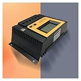 HUALUCK Solar Charge Controller MPPT Solar Panel Controll Regulator 10A/20A/30A/40A/50A/60A/80A PWM Solar Charge Controller 12V/24V/36V/48V Auto Identify(80A)