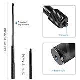 PULUZ Third Person Perspective Motorcycle Bike Handlebar Mount Selfie Stick Pole for Gopro, Insta360 X4 X3, Action Camera Clamp Monopod Stand 11-44.7 inch