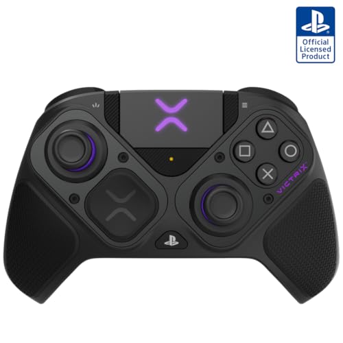 PDP Victrix Pro BFG Wireless Gaming Controller for Playstation 5 / PS5, PS4, PC, Modular Esports Gamepad, Remappable Buttons, Customizable Triggers/Paddles/D-Pad/Fightpad, PC App, Black