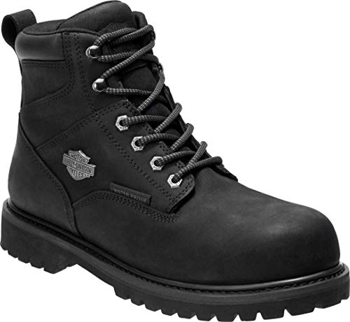 HARLEY-DAVIDSON FOOTWEAR Men's Gavern Waterproof Leather Motorcycle Casual Boot, Black, 10